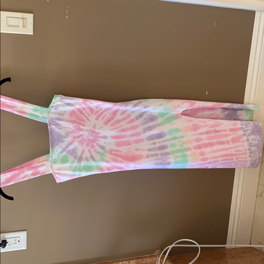 Tie dye high slit dress. Never worn brand new!